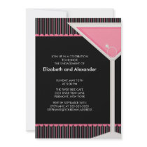 Martini Ring Cocktail Engagement Party Invitation