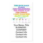 MARTINI ZEN - Plan for Happy Hour  Business Card