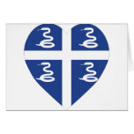 Martinique Flag Heart Card
