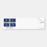 Martinique waving flag with name bumper stickers