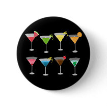 Martinis Pinback Button