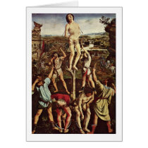 Martyrdom Of St. Sebastian By Piero Del Pollaiolo Greeting Card