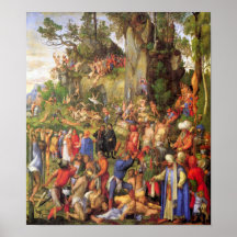 Martyre des chrétiens de dix-millièmes par Durer Affiches