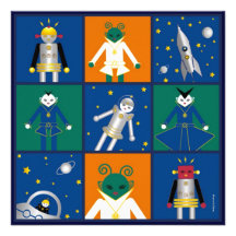 Martzkins In Outer Space Birthday Party Invitation