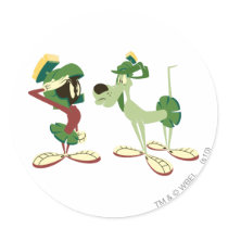 Marvin the Martian and K-9 2 Sticker