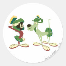 Marvin the Martian and K-9 2 Sticker