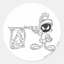 Marvin the Martian Christmas Tree Pop Gun Stickers