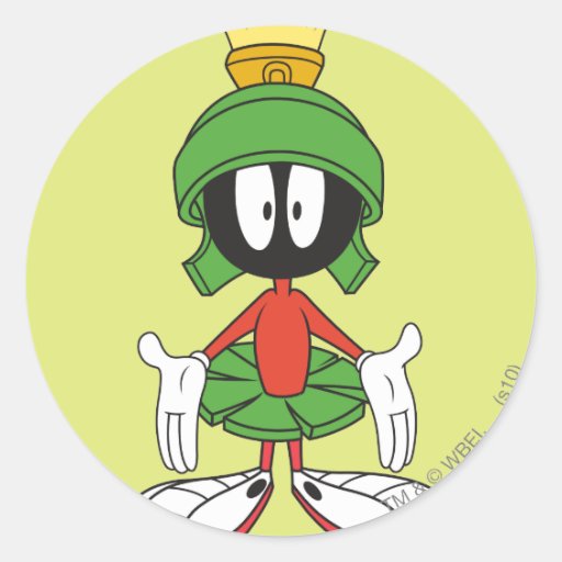 Marvin the Martian Confused Sticker