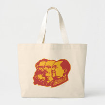 Marx Lenin Mao Portrait Canvas Bags