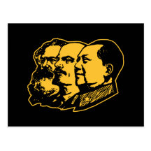 Marx Lenin Mao Portrait Postcards