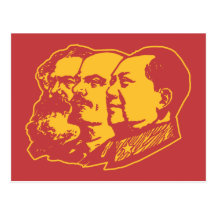 Marx Lenin Mao Portrait Postcards