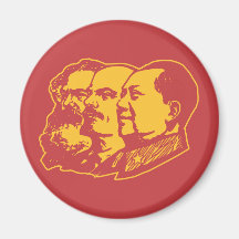 Marx Lenin Mao Portrait Refrigerator Magnets