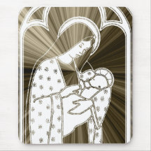 Mary and Baby Jesus Art Mouse Mats