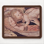 Mary And Christ Child Two Angels And A Quail Deta Mouse Pad