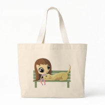 Mary and Crouton the Dog Tote Bags