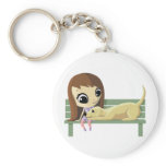 Mary and Crouton the Dog keychains