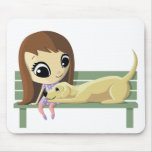 Mary and Crouton the Dog mousepads