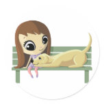 Mary and Crouton the Dog stickers