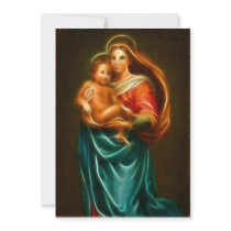 Mary And Jesus Custom Invitation
