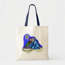 Mary and Joseph Christian artwork Tote Bag