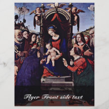 Mary And The Child Angels St. Catherine Of Alexand Full Color Flyer