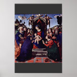 Mary And The Child Angels St. Catherine Of Alexand Poster