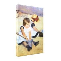 Mary Cassatt Children Playing on the Beach Gallery Wrapped Canvas