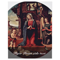 Mary Christ Child St. John The Baptist Kneeling An Flyer Design