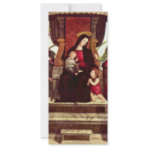 Mary Enthroned With Christ Child St. John The Bapt Custom Rack Cards