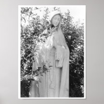 Mary in the Groto Print