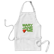 Mary Jane loves me vintage 420 stoner pot humour Aprons