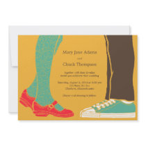 Mary Janes & Sneakers (Amber) Wedding Invitation