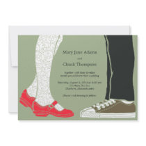 Mary Janes & Sneakers (Camo) Wedding Invitation
