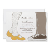 Mary Janes & Sneakers (White) Wedding Invitation