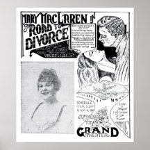 Mary MacLaren 1920 vintage movie ad poster