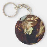 Mary Magdalene By Daumier Honoré Key Chain