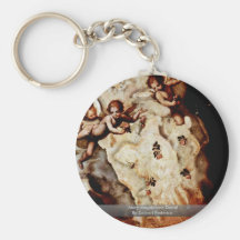 Mary Magdalene Detail By Zuccari Federico Key Chains