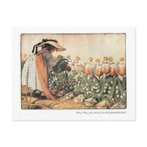 Mary, Mary, Quite Contrary Nursery Rhyme Postcard