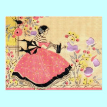 Mary, Mary, Quite Contrary postcards