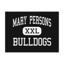 Mary Persons - Bulldogs - High - Forsyth Georgia Post Card