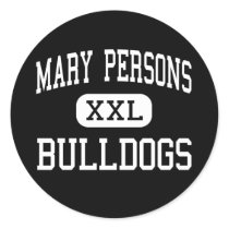 Mary Persons - Bulldogs - High - Forsyth Georgia Round Sticker