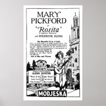 Mary Pickford ROSITA vintage movie ad silent era Poster