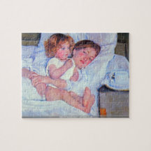 Mary Stevenson Cassatt - Breakfast in bed Puzzles
