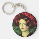 Mary With A Red Hat By Stuck Franz Von Keychain