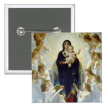 Mary with Angels - Regina Angelorum Buttons