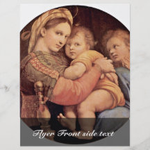 Mary With Christ Child And John The Baptist Tondo Flyers