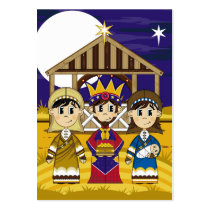 Mary with Joseph and King Bookmark Business Card Templates