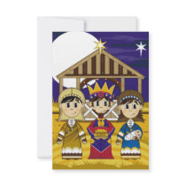 Mary with Joseph and King RSVP Card Announcements