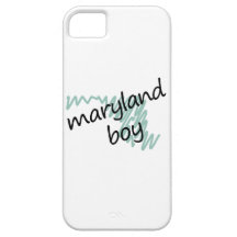 Maryland Boy on Child's Maryland Map Drawing iPhone 5 Cases