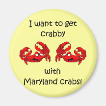 Maryland crabs fridge magnets